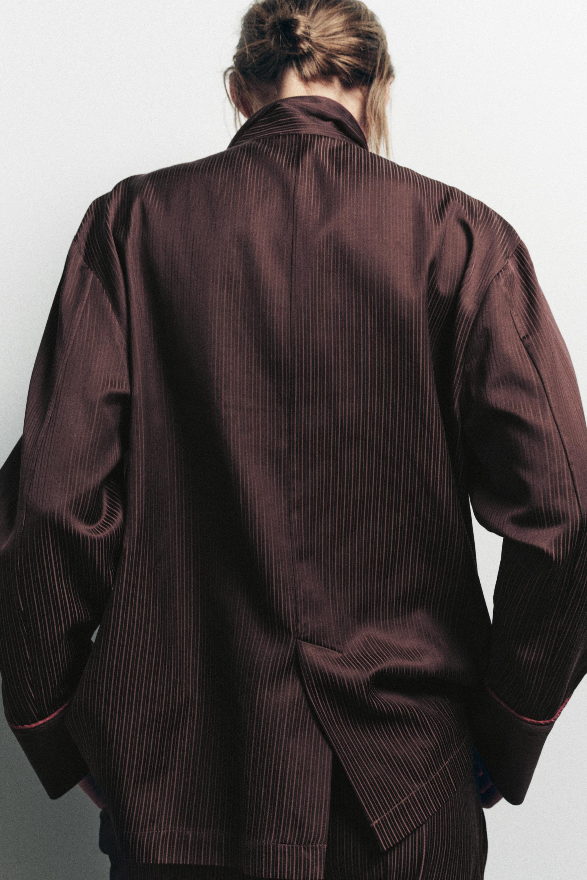 CONTRAST STRIPE PAJAMA SHIRT